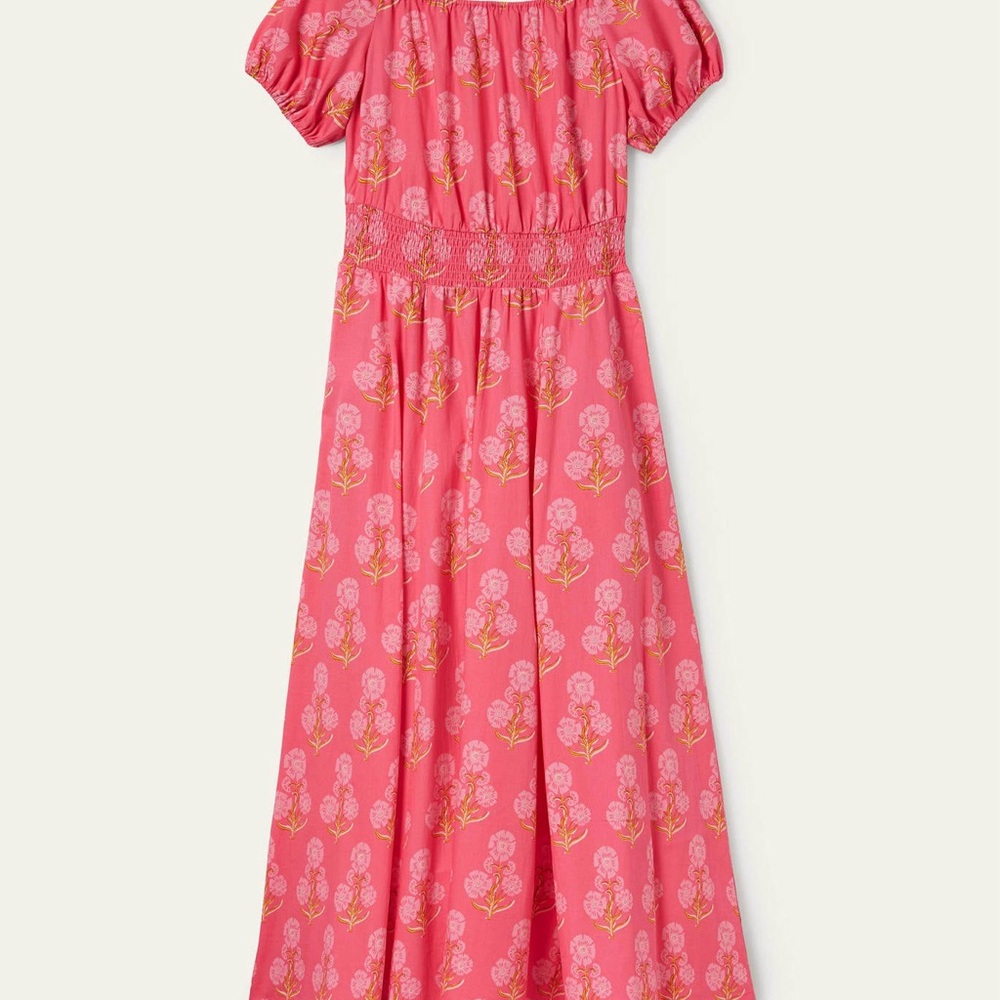 Boden Vibrant Pink Floral Skirt